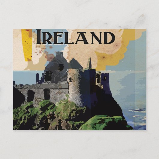 Ierland Vintage Reisposter Briefkaart (Voorkant)