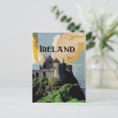 Ierland Vintage Reisposter Briefkaart (Staand voorkant)