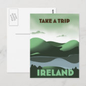 Ierland vintage reisposter briefkaart (Voorkant / Achterkant)