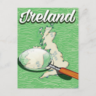Ierland Vintage stijl reisposter Briefkaart