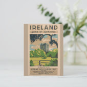 Ierland Vintage Travel Briefkaart (Staand voorkant)