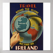 Ierland Vintage Travel Poster (Voorkant)