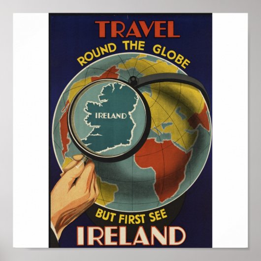 Ierland Vintage Travel Poster (Voorkant)