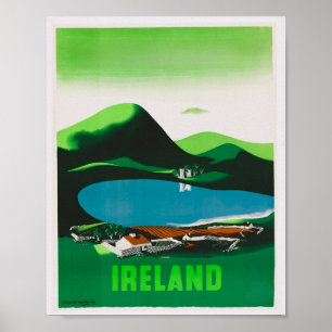 Ierland Vintage Travel Poster