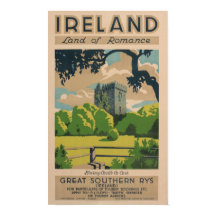 Ierland Vintage Travel Poster