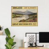 Ierland Vintage Travel Poster en Retro Prints (Thuiskantoor)