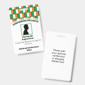 IERLAND VLAG Aangepaste Logo Foto ID Naam Badge (Voor- en achterkant)