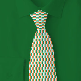 Ierland Vlag Baksteenpatroon Stropdas