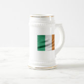 Ierland vlag/celtic cross stein bierpul (Voorkant rechts)