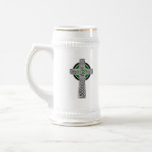 Ierland vlag/celtic cross stein bierpul (Links)