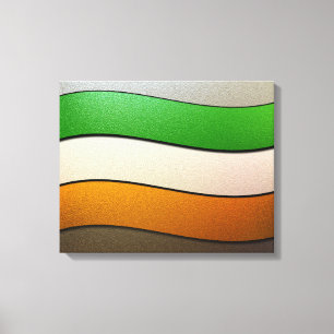 Ierland vlag Colors-Chrome door Shirley Taylor Canvas Afdruk