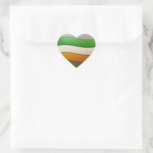 Ierland vlag Colors-Chrome door Shirley Taylor Hart Sticker