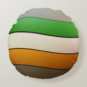 Ierland vlag Colors-Chrome door Shirley Taylor Rond Kussen