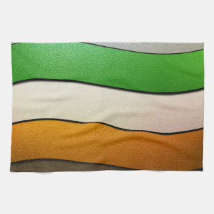 Ierland vlag Colors-Chrome door Shirley Taylor Theedoek
