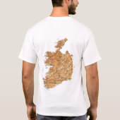 Ierland vlag en kaart T-Shirt (Achterkant)
