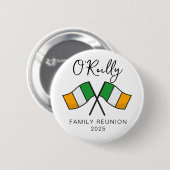Ierland Vlag Familie Reünie  Ronde Button 5,7 Cm (Voorkant /achterkant)