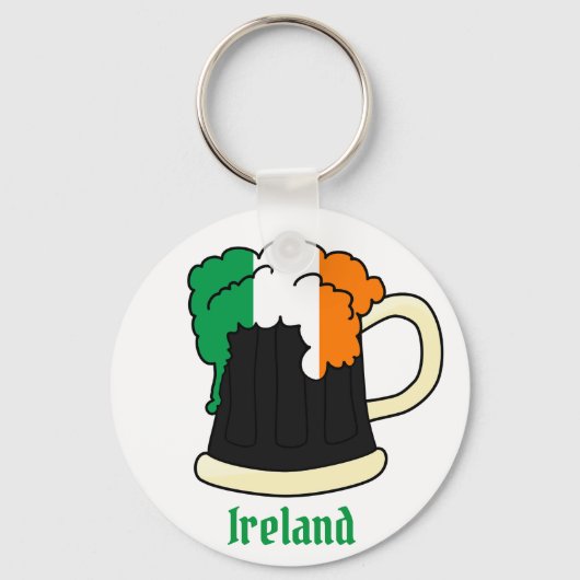 Ierland vlag Guinness Beer Sleutelhanger (Achterkant)