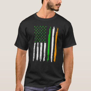 Ierland vlag Iers - Amerikaanse vlag St Patric T-shirt