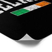  Ierland Vlag Iers Retro Throwback Mannen WO Poster (Hoek)