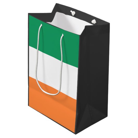 Ierland Vlag: Ierse Banier, Gratis VK Medium Cadeauzakje (Voorkant Gekanteld)