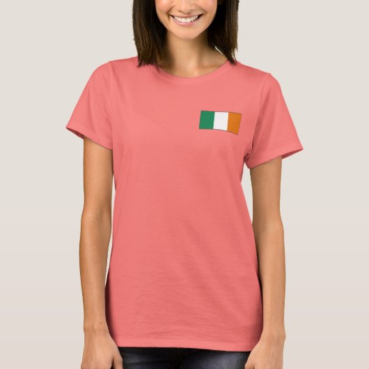 Ierland vlag + kaart T-Shirt (Voorkant)