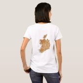 Ierland Vlag + Kaart + Tekst T-shirt (Achterkant volledig)