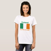 Ierland Vlag + Kaart + Tekst T-shirt (Voorkant volledig)