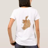 Ierland Vlag + Kaart + Tekst T-shirt (Achterkant)