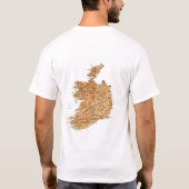 Ierland Vlag + Kaart + Tekst T-shirt (Achterkant)