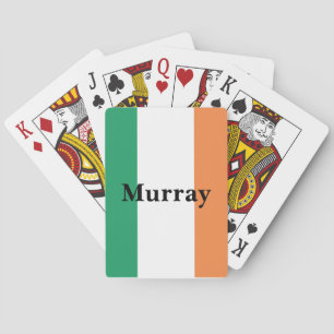 Ierland Vlag Kleuren Ierse Achternaam Naam Custom Pokerkaarten