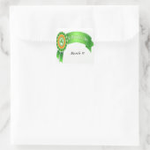 Ierland vlag kleuren Saint Patricks Day rosette Vierkante Sticker (Tas)