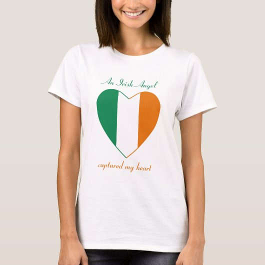 Ierland Vlag Liefje T-Shirt (Voorkant)