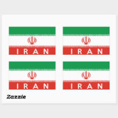 ierland vlag naam tekst rechthoekige sticker (Vel)