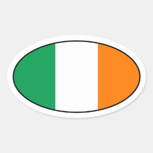 Ierland - vlag oval ticker ovale sticker