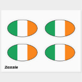 Ierland - vlag oval ticker ovale sticker (Vel)