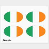 Ierland - vlag oval ticker ovale sticker (Vel)