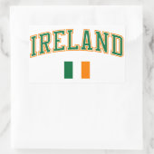 Ierland + vlag rechthoekige sticker (Tas)