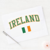 Ierland + vlag rechthoekige sticker (Envelop)