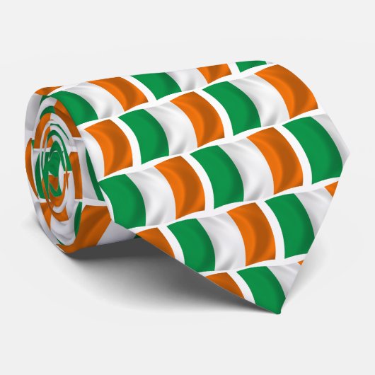 Ierland Vlag Stropdas (Opgerold)