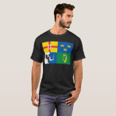 Ierland (Vlag van vier provincies) T-shirt (Voorkant volledig)