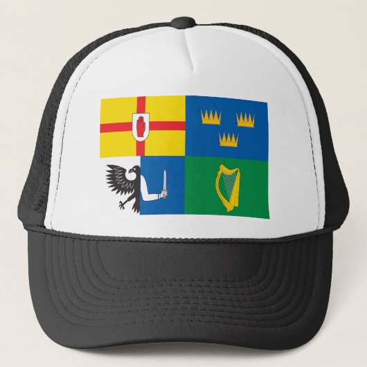 Ierland (Vlag van vier provincies) Trucker Pet (Voorkant)