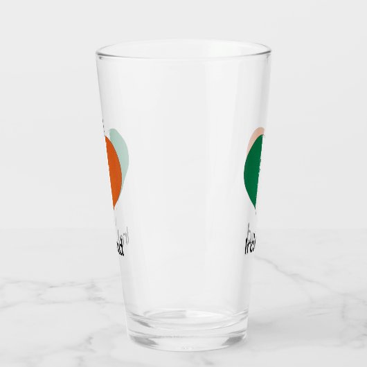 Ierland vlag vertekend glas (Links)