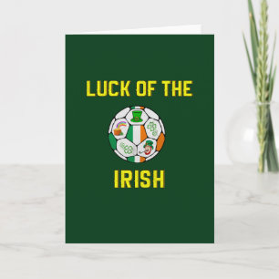 Ierland Vlag Voetbal - Geluk van de Ieren Kaart