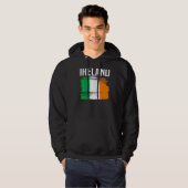 Ierland vlaggen St Patricks Day  Verstoorde Ir Hoodie (Voorkant volledig)
