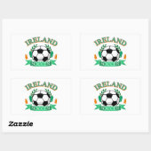 Ierland voetbal design rechthoekige sticker (Vel)