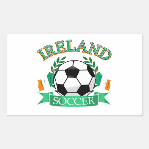Ierland voetbal design rechthoekige sticker