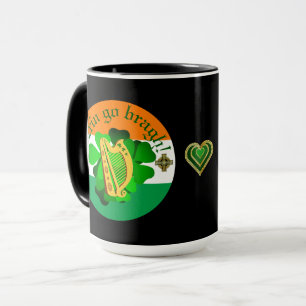 Ierland voor altijd/Erin go bragh/ harp/vlag/hart Mok