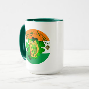 Ierland voor altijd/Erin go bragh/ harp/vlag Mok
