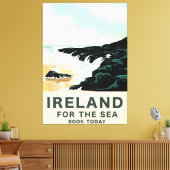 Ierland "Voor de Zee" Nautilus reisposter Canvas Afdruk (Insitu (Woonkamer))