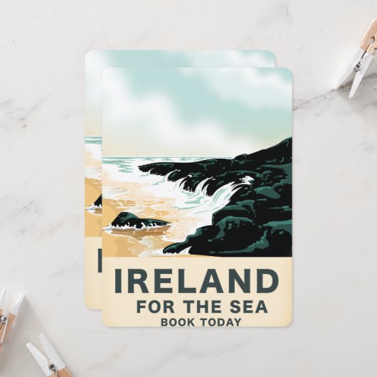 Ierland "Voor de Zee" Scheepvaartposter (Voorkant / Achterkant in situ)